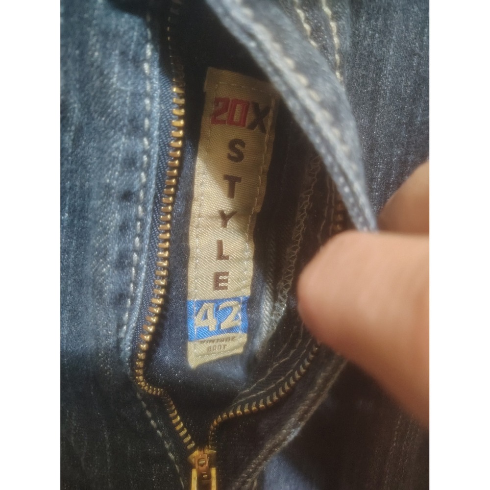 Wrangler 20X Style 42 Vintage Boot Jeans Mens 42x32 Dark Wash Denim Western - Picture 6 of 8